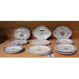 A collection of thirteen Staffordshire porcelain teapot stands, circa 1800, including Factory X