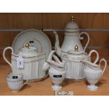 A group of Staffordshire porcelain tea and coffee ware, circa 1800, probably by Factory X, all of
