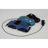 A Gescha tinplate remote control powered No. 559 two door coupe car, finished in blue, length approx