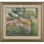 Victor Richardson - 'Dahlias, Powerscourt', 20th Century pastel, signed recto, titled verso,