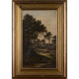 Arthur H. Davis - 'Branksome Chine looking from the Sea End', oil on canvas, signed and titled