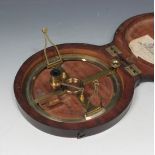 An early 19th Century brass 360° folding twin arm protractor by William Harris, 50 Holborn,