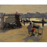 Ken Howard - 'Light Effect on the Ganges', oil on board, signed recto, titled and dated 2006