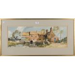 Edward Wesson - 'A View of a Mill at Corfe Mullen', mid-20th Century watercolour, signed recto,