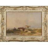 Thomas Francis Wainewright - Sheep and Cows at the Water's Edge, watercolour, signed and