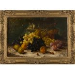 Thomas Whittle - Still Life Study of Grapes and Other Fruit, 19th Century oil on canvas, signed,