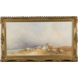 Thomas Francis Wainewright - Coastal Landscapes with Sheep and Cattle, a pair of watercolours,