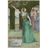 Millicent Sowerby - Maiden reaching for an Apple, possibly about to plunge into a Pond to the