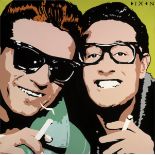 Simon Dixon - ‘Buddy Holly and Waylon Jennings’, acrylic on canvas,