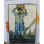 Elijah Albert Cox - 'London Characters, The Fish Porter, Billingsgate' (Advertising Travel