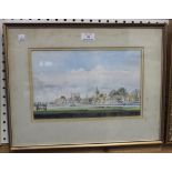 Peter Iden - 'Bosham Waterfront', watercolour, signed and dated '78 recto, titled label verso,