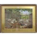 John Sinclair - 'No. 3 Herdwick Sheep', early 20th Century watercolour, signed recto, titled label