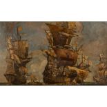 Frank Brangwyn - 'The Cinco Chagas, off Tayal (The Azores)', oil on board, signed with initials