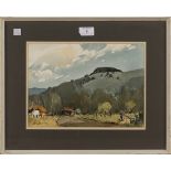 Edward Wesson - 'From Lower Chancton', 20th Century watercolour, signed recto, titled verso,