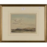 Claude Muncaster - 'View of Chanctonbury, Watersfield Marshes', watercolour and ink, signed and