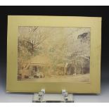 Two Japanese tinted albumen-print photographs, late 19th Century, one depicting and titled 'Oji