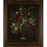 Terence Loudon - 'Flowerpiece', mid-20th Century oil on canvas, signed recto, titled label verso,