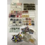 Box of Jewellery findings and accessories. Together with a selection of beads to include Jasper,