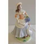 Royal Worcester Patoral Collection Limited Edition figurine 'The Goose Girl', sculpted by Maureen