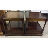 A pair of reproduction side tables. 45 x 45cm top.