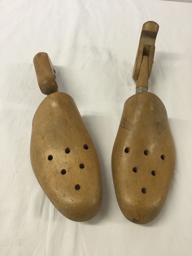 A pair of vintage wooden show trees/shoe stretchers by Dasco.