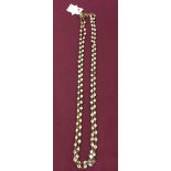 Very long Otazu diamante double set gilded chain, approx 72" long. Unworn with tags.