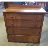 A light oak 4 drawer chest of drawers. 76cm wide & 69cm tall.