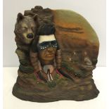 A large boxed J.H.Boone Limited Edition American Indian figure 'Pipeholder'.