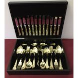 A cased canteen of EPNS cutlery.