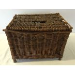 A vintage wicker basket.