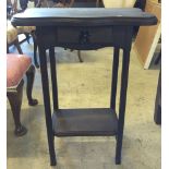 Wall mounted hall table with drawer. 72 x 49 x 29cm.