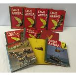 A box of 10 vintage Eagle annuals.