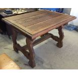 Brazilian Angelina hardwood table 130cm x 94cm.