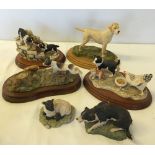 A box of Border Fine Art animal figures - some chips.