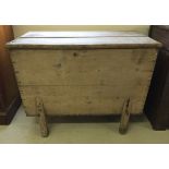 A Victorian pine dough bin. Size 94 x 54 x 71cm tall.