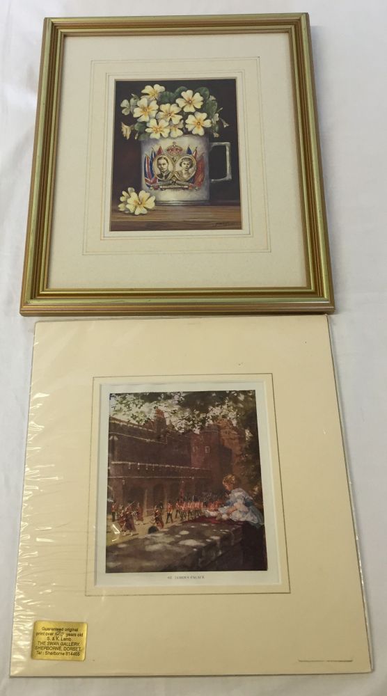 A framed & glazed oil 'Royal Taste of Spring' by James J. Allen. Frame size 32 x 26cm with an