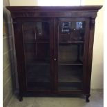 A Victorian mahogany display cabinet. 125cm wide and 150cm tall