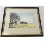 A framed & glazed watercolour of the entrance to Ringstead Downs 'Simply Norfolk' by Donald Perrett.