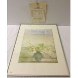 A Donald Wilkinson limited edition print 'April Morning - Flowers in Sunlight' #206/225. Signed in