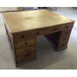 A c1920-30's oak partners desk