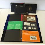 6 albums of Guernsey stamps presentation packs 1969 inauguration to Europa 14/5/85 includes first