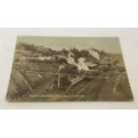 Photographic postcard of Turramurra Railway Station, New South Wales, Australia with a NSW 1d shield