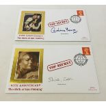 2 James Bond 'Bond Girl' signed first day covers for 90th anniversary of the birth of Ian Fleming.