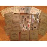 22 sets of vintage cigarette cards (15 sets loose in albums & 7 stuck into albums) - to include