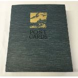 A postcard album with seagulls decoration to cover containing approx 375 cards, early 20th century.