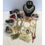 A large quantity of costume jewellery.