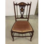 Edwardian inlaid chair.