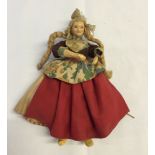 Vintage composition Dutch costume doll. Original clothing, some damage to arm/hand.