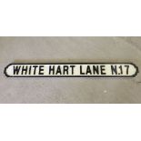 A White Hart Lane black & white sign (approx 13cm x 118cm).