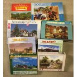 9 jigsaw puzzles, 4 new in cellophane.